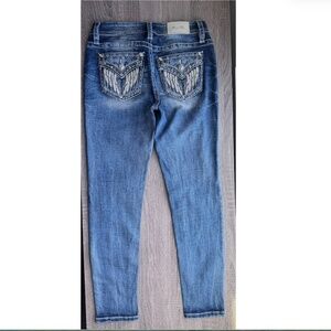 Miss Me Jeans Size 26 Mid-Rise Ankle Skinny LIKE NEW